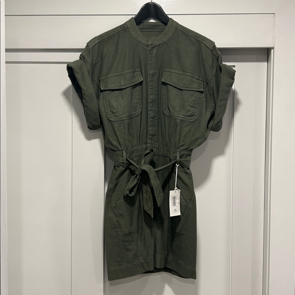 NWT! FrameTwisted Shirt Dress in Olive - Sz. XS